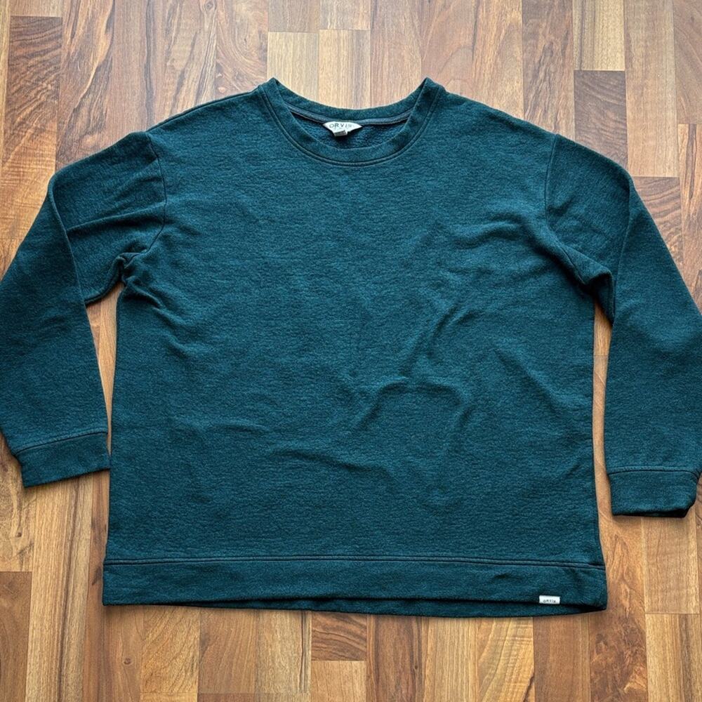 Orvis Men’s Size XL Teal Crewneck Sweater